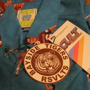 NWT Bayside Tigers RSVLTS  Saved By The Bell AC Slater Triple Treat Short Sleeve